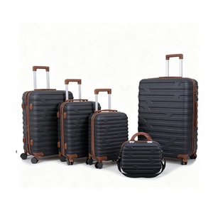 5 Piece ABS Lightweight Durable Luggage Set Strong Hard Shell Travel <b>Suitcase</b> Trolley With Spinner Wheels Women Men Luggage Sets - Product Image 1