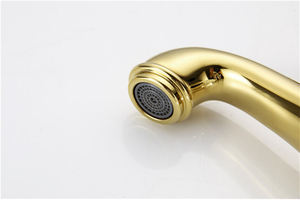 Robinet de lavabo Euro Gold à trou unique 814K, robinet de lavabo haut de gamme à montage sur pont, robinet de lavabo en laiton à poignée unique - Product Image 5