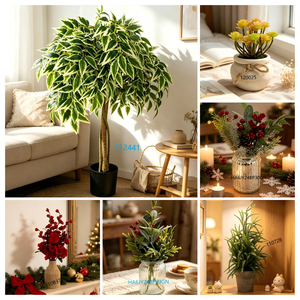 Piante Finte, Albero di Camelia Artificiale <span class=keywords><strong>in</strong></span> Vaso di Ossido di Magnesio, Fiori Rosa, Boccioli Chiusi, Composizione Floreale Finta <span class=keywords><strong>in</strong></span> Vaso per Arredamento d'Interni - Product Image 3
