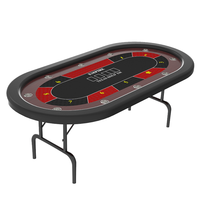 YH Casino Simple Table Texas Rond Imperméable de Tableau de Tisonnier Avec Jambe Pliante