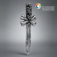 Vente en gros de couteau de pirate en plastique PE, couteau rétro antique, accessoire pour Halloween, cosplay, déguisement, décoration, jouet pour fête, LARP