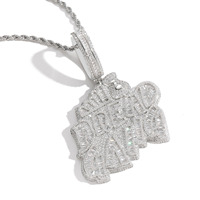 Collier pendentif Hip Hop BREAD GANG avec chaîne bling-bling en zircon cubique, style urbain, vente en gros