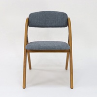 Chaise de salle à manger moderne pliable en bois massif, chaise pliante en bois rembourrée en tissu pour salle de réunion, maison, restaurant