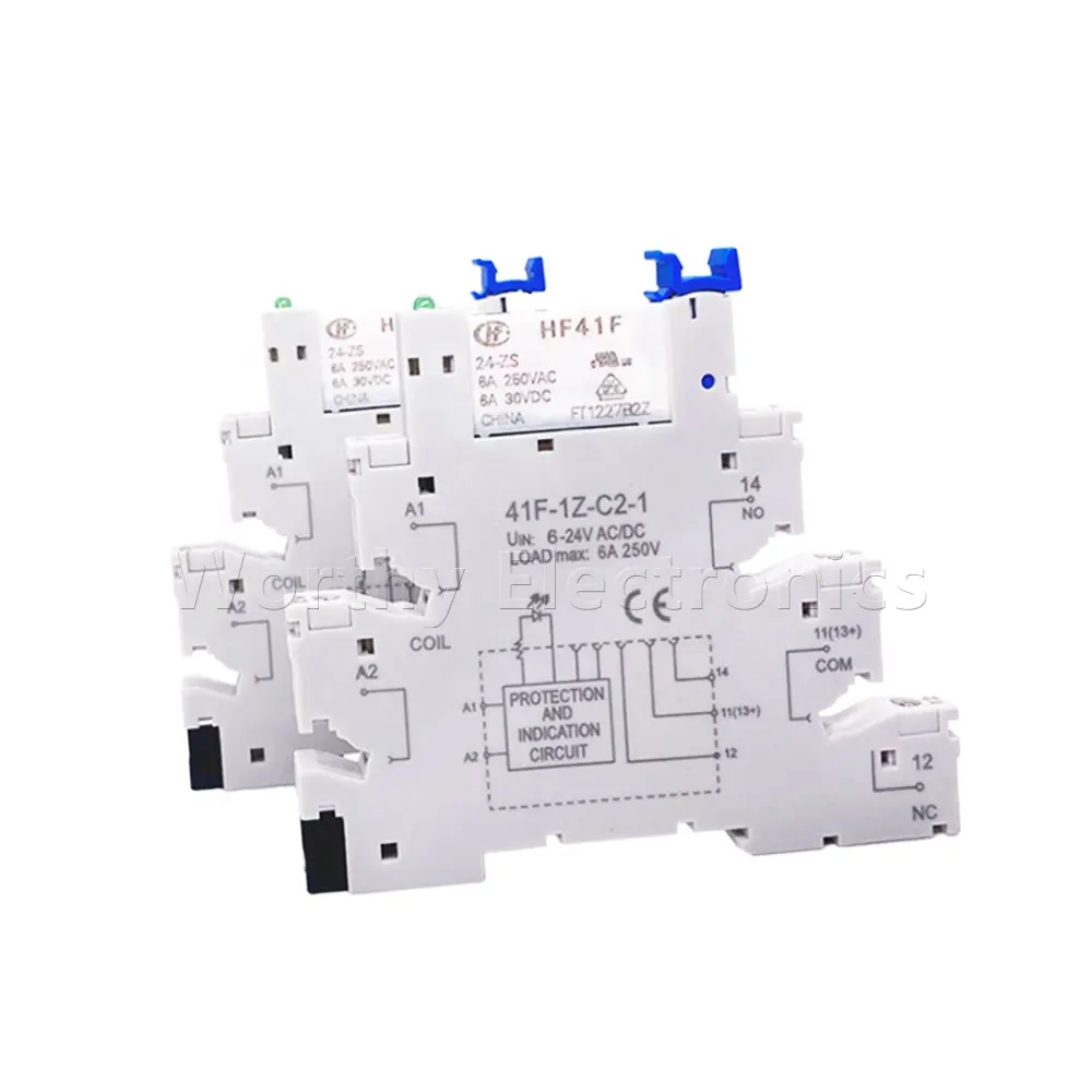 41f-1z-c2-1 HF41F-012-ZS 12vdc 6a 12V Relais Ultra-Dunne Module Vermogensrelais Basisaansluiting Relaismodule