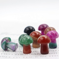 Champignon Rayure Agate Druzy Geode Cristal de guérison Charme Pierre semi-précieuse Artisanat Décoration intérieure Méditation Énergie Protection Cadeau