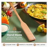 Pagaie en bois pour la cuisson Cuillère en bois longue et robuste pour grands pots Pagaie d'agitation en bois