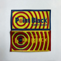 Étiquette tissée en polyester personnalisée avec logo de marque, étiquette tissée pour vêtements, étiquette tissée pour le col