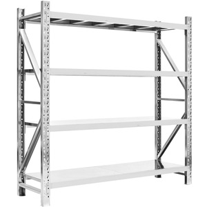Estanterías de acero inoxidable Hengjiang de 4 niveles, 1.0 mm de grosor, estantería de almacenamiento ligera para almacenes, para almacenamiento en frío en fábricas de alimentos. - Product Image 1