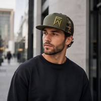 Casquette de baseball personnalisée avec logo brodé 3D, camouflage, haute qualité, 5 panneaux, snapback, maille, tissu éponge, performance, visière plate