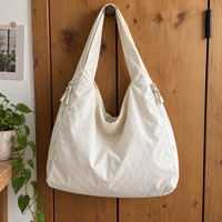 Sac fourre-tout Hobo en Taslon avec logo personnalisé en option, en stock, en tissu 280g, sac à bandoulière pour promotion de détail, approvisionnement en gros, OEM direct