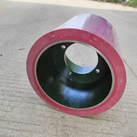 Tambour de fer de couleur rouge, rouleaux en caoutchouc de riz SBR NBR de 10 pouces pour husker de riz
