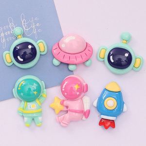 Accesorios de Resina para Manualidades, Dijes de Resina para Carcasas de Teléfono, Venta al por Mayor, <span class=keywords><strong>Astronauta</strong></span>, Cohete, OVNI, Planeta - Product Image 3