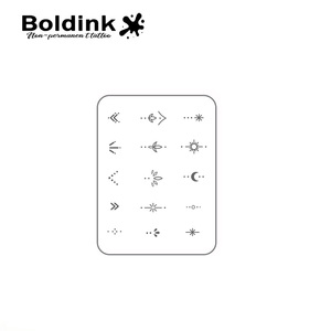 <span class=keywords><strong>Tatouage</strong></span> semi-permanent Boldink Noir Effet Peau de Peche, Symbole Doigt Lune Soleil Étoile, Art Corporel Imperméable Longue Durée 2 Semaines - Product Image 4