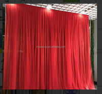 Rideau de fond de scène professionnel moderne Muwei en soie glacée double couche pour mariage, draperie de scène, tissu de fond de fête, accessoires de décoration