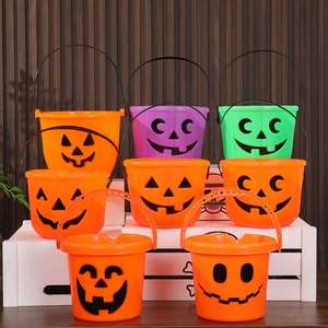 Cubo de Calabaza Portátil de Halloween Directo de Fábrica, con Asa de Peluche Segura para Niños, Ecológico, Festivo y Navideño - Product Image 2