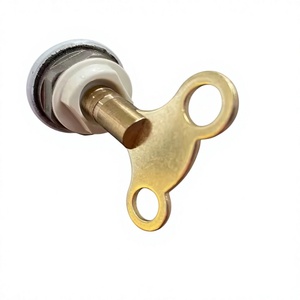 Válvula de purga de radiador de latón con diseño de mariposa dorada y doble orificio, herramienta para válvulas de calefacción - Product Image 1