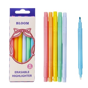 Ensemble de surligneurs effaçables 6 couleurs <span class=keywords><strong>Pastel</strong></span> Fluorescent Marker Pen School Office Supplies for Students Journaling Notes - Product Image 1