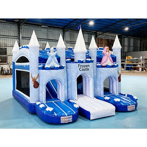 Castillo Inflable de Princesa <span class=keywords><strong>Frozen</strong></span> con Tobogán, de Grado Comercial, en PVC, para Niños, Alquiler para Fiestas, con Soplador - Product Image 3