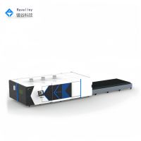 Machine de découpe laser à fibre automatique haute puissance 6000W, table de travail à dents de scie, machine de découpe de métal CNC refroidie par eau