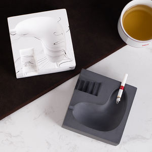 Cenicero de diseño de tazón de esquí de moda, bandeja de joyería para decoración del hogar, Cenicero de cemento ecológico - Product Image 3