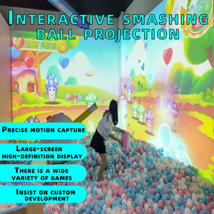 Juegos Interactivos con Proyector, Proyección Holográfica <span class=keywords><strong>3D</strong></span> Inmersiva, Sistema Todo en Uno para Juegos Virtuales Infantiles en Piso y Pared - Product Image 3