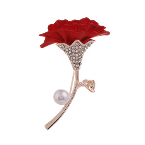 Broche Épingle de Luxe en Alliage Plaqué Or avec Strass Colorés et Perforations, Accessoire Féminin Élégant et Raffiné, Placage de Haute Qualité - Product Image 5