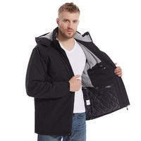 Veste chauffante d'hiver coupe-vent à 8 zones chauffantes, rechargeable par USB, batterie non incluse, légère, pour homme, avec capuche