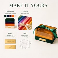 Boîte cadeau en acrylique avec ruban, mini boîte transparente pour dragées de fête, 5 couleurs, pour mariage, fête prénatale, anniversaire, souvenir