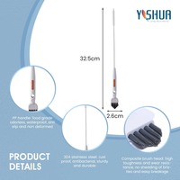 Brosse multifonctionnelle en plastique avec manche pour nettoyer les couvercles de tasses, les boîtes à lunch, les tabliers, les pailles de thermos et les biberons