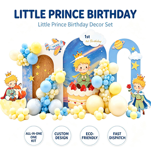 Ensemble de toile de fond personnalisée moderne pour anniversaire avec ballons en carton KT, support et impression numérique pour la première fête d'anniversaire des enfants - Product Image 2