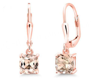 Anillo de Compromiso de Oro Amarillo de 14K Hecho a Mano con Morganita, Engaste de Puntas, Certificado, Moderno, Forma de Baguette, Baño de Rodio, para Boda - Product Image 5