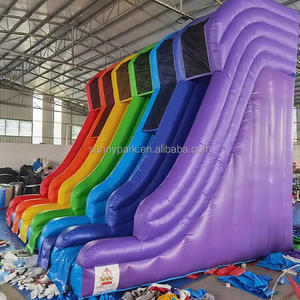Ngoài trời khổng lồ cầu vồng khô trượt 6 làn đường trượt nước Inflatable và trượt cho người lớn Kid - Product Image 4