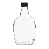 Envasado de alimentos 8oz 16oz Botella de vidrio de jarabe de arce con mango de oreja