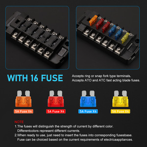 Cnspeed 6-Way Automotive Fuse <b>Box</b> With <b>Led</b> <b>Light</b> For Car Rv Truck Ship - Product Image 3