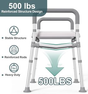 New Style 3-in-1 U-shapes Quatting Toilet Stool <strong>Chair</strong> and Shower <strong>Chair</strong> and Toilet Safety Rail for <strong>Elderly</strong> Disabled Toilet <strong>Chair</strong> - Product Image 4