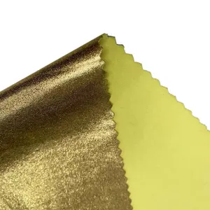 Polyester Stretch Glossy Shiny Gold Bronzing Folie Metallic Stoff für Bade bekleidung