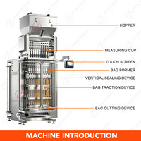 Automatic Multi Track Stick Sachet Sweetener Coffee Creamer White Sugar Packaging Machine