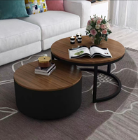 Meuble TV Moderne en Bois Massif, Console et Table Basse Combinées avec Tiroirs de Rangement, Design pour Salons, Hôpitaux, Hôtels, Compatible TV 65"+