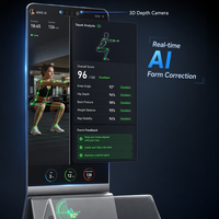 Espejo Inteligente de Fitness con IA Personalizado, Entrenador de Resistencia con Cable de 60 kg, Corrección de Forma 3D, Pantalla Táctil, Control por Voz, Gimnasio en Casa