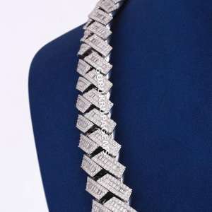 925 Sterling <b>Silver</b> Grown <b>Diamond</b> Luxury Chain <b>Necklace</b> with Stylish Lab <b>Diamond</b> Design for Wedding and Gift - Product Image 2