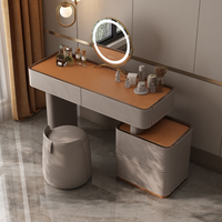 Offre Spéciale tables de maquillage de luxe armoire moderne pour chambre à coucher commode de maquillage coiffeuse ensemble table de maquillage nordique design avec miroir