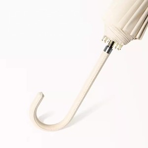 Parapluie publicitaire créatif à manche long en cuir, 16 baleines, style simple et frais, pour femmes, inspiré du Japon et de la Corée du Sud - Product Image 1