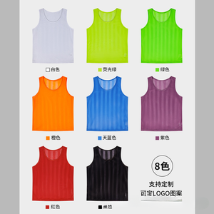 Cross-border Striped <b>Mesh</b> Training Vest Breathable Vest Numbered Clothing Custom Expansion Team Uniform Wholesale - Product Image 2