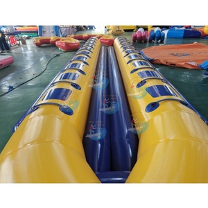 Bateau <span class=keywords><strong>banane</strong></span> <span class=keywords><strong>gonflable</strong></span> robuste pour 20 personnes - Tube tractable avec poignées renforcées pour adultes, enfants, bateau et <span class=keywords><strong>plage</strong></span> - Product Image 6