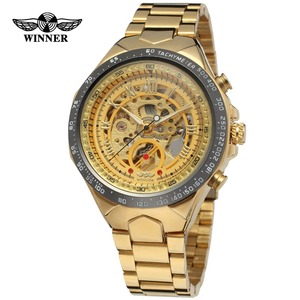 Los hombres Relojes de la fábrica de China T-ganador masculina reloj Montre Homme logotipo personalizado de lujo esqueleto mecá - Product Image 4