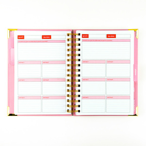 Agenda/Diario/Planificador Personalizado con Logotipo <span class=keywords><strong>2022</strong></span> <span class=keywords><strong>2023</strong></span> A5 Rosa Espiral Semanal y Mensual para Manifestación de Objetivos - Product Image 5