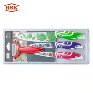 HSK-Ensemble de couteaux de <span class=keywords><strong>chef</strong></span> en <span class=keywords><strong>céramique</strong></span> antiadhésifs avec poignée en tpr, épée suisse, 4 pièces - Product Image 1