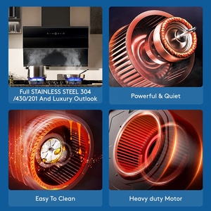 <span class=keywords><strong>Campana</strong></span> <span class=keywords><strong>extractora</strong></span> de alta potencia para el hogar, cubierta de rango práctico de alta potencia de succión - Product Image 4