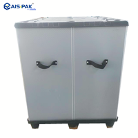Boîte de rangement en plastique pliable et empilable de 1100*1100 mm, conteneur d'expédition pour l'industrie automobile