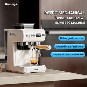 <span class=keywords><strong>Machine</strong></span> à expresso élégante de style <span class=keywords><strong>vintage</strong></span> avec moulin intégré, 15 bars de pression, mousseur à lait - Product Image 6